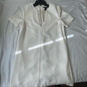 White shift dress